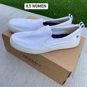 White sperrys women